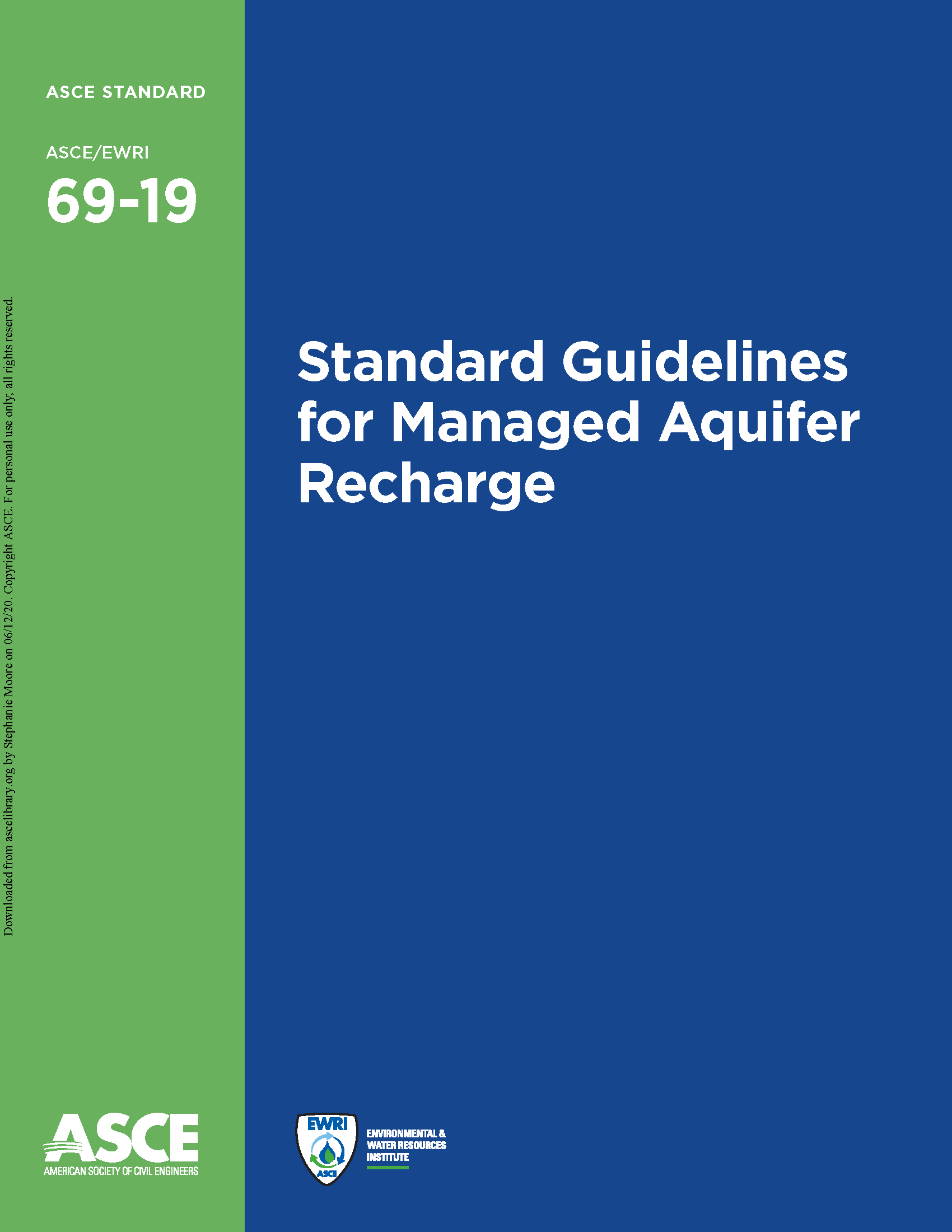 ASCE Publishes Standard Guidelines for Managed Aquifer Recharge